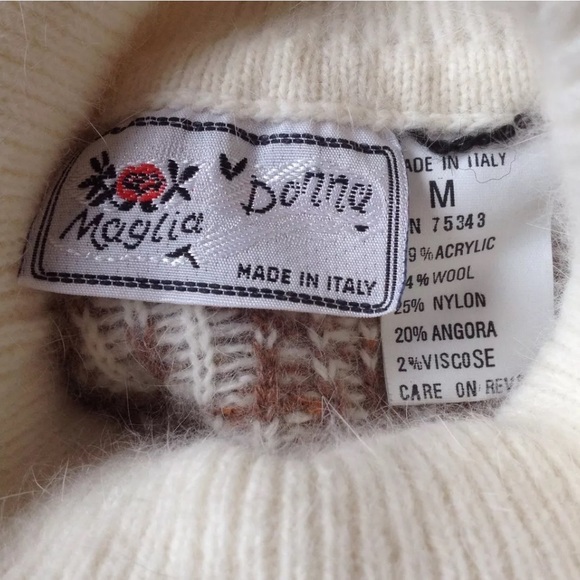 MAGLIA DONNA Handmade Angora Sweater Dress Holidays Winter M Italy - Picture 4 of 9